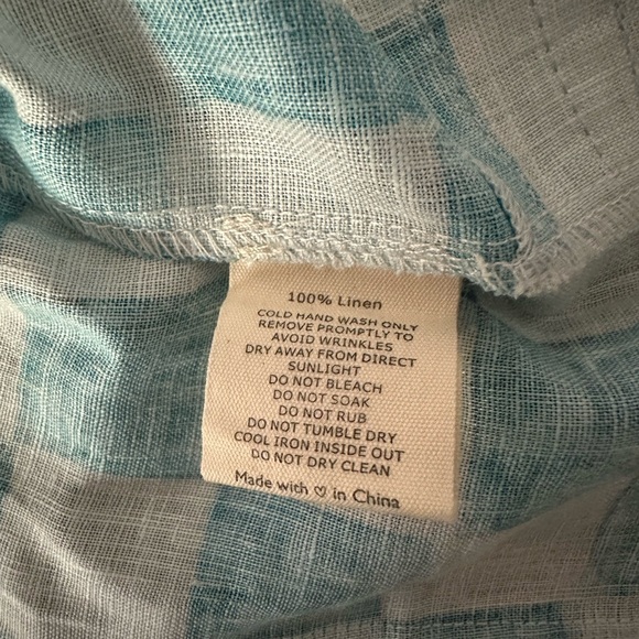 Vrg Grl Blue “Lila” Linen Check Vest Size AU 8 - Picture 3 of 3